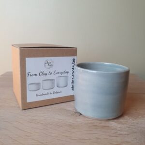Handmade Ceramic Tall Cup -  foggy gaze