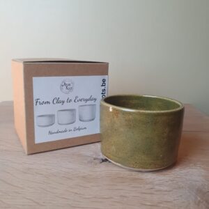 Handmade Ceramic Medium Cup - moss green