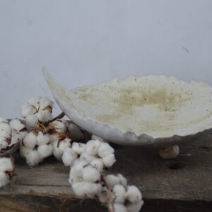 Handgemaakte keramische schaal – Ivory Speckle